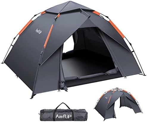 Les meilleures tentes de camping pour 4-6 personnes : AYAMAYA Tente instantanée 4 saisons avec 5 fenêtres