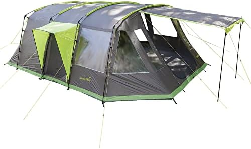 Les meilleures tentes tunnels de camping avec immense vestibule | CampFeuer Tente Tunnel Caza Tente pour 6 Personnes