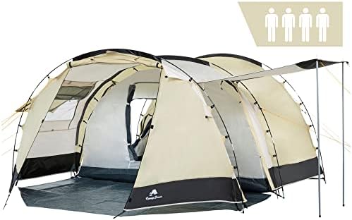 Les Meilleures Tentes de Camping pour Groupes: TecTake Tente Tunnel Roskilde pour 6 Personnes